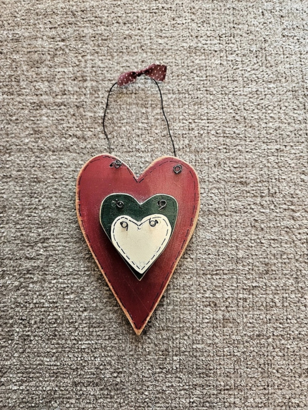 Heart♡Holiday Ornament Red & Green
